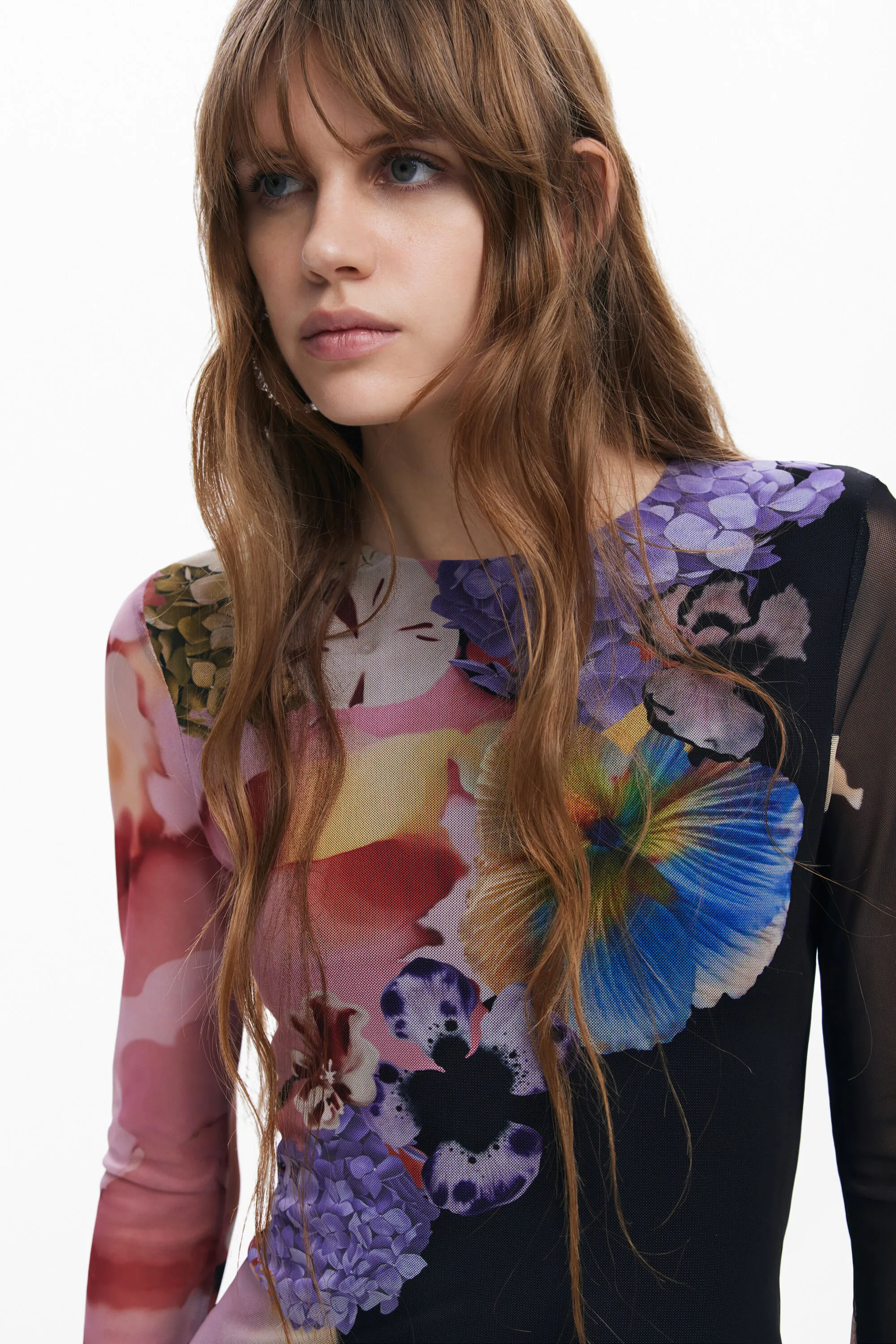 Vestido midi flores