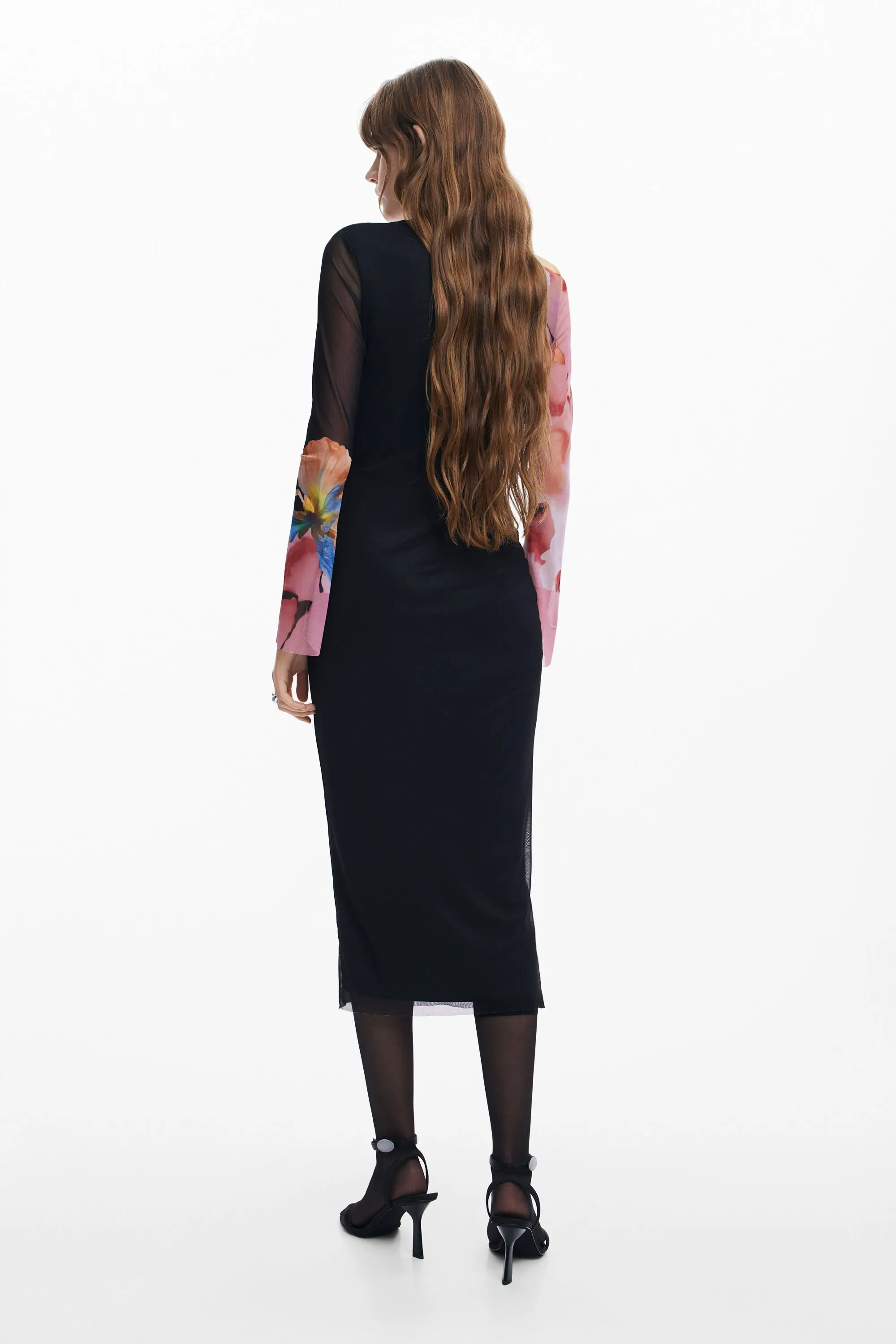 Vestido midi flores