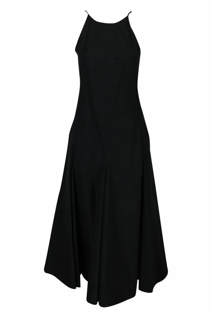 Vestido negro de algodón
