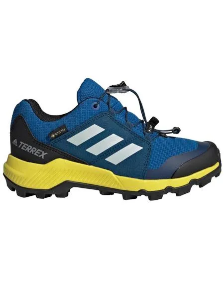 zapatilla adidas terrex gtx k azul/lima niño