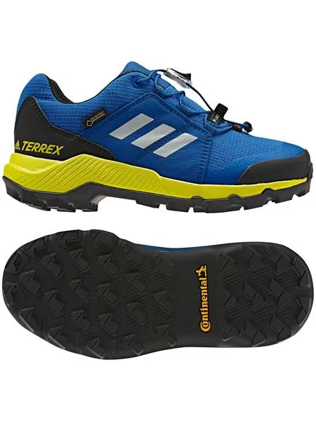 zapatilla adidas terrex gtx k azul/lima niño