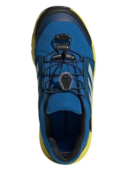 zapatilla adidas terrex gtx k azul/lima niño
