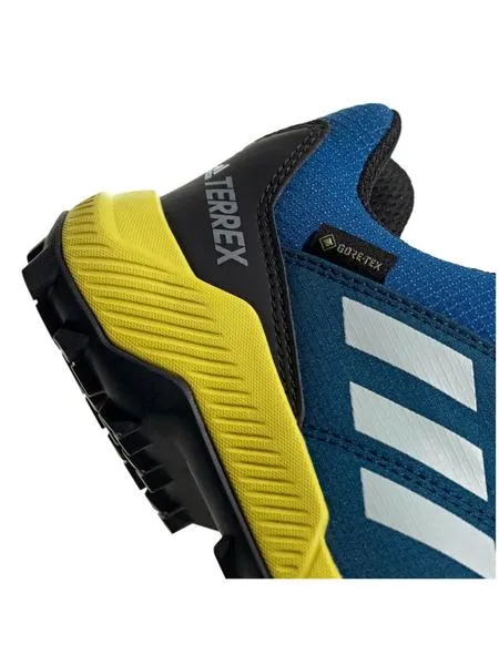 zapatilla adidas terrex gtx k azul/lima niño