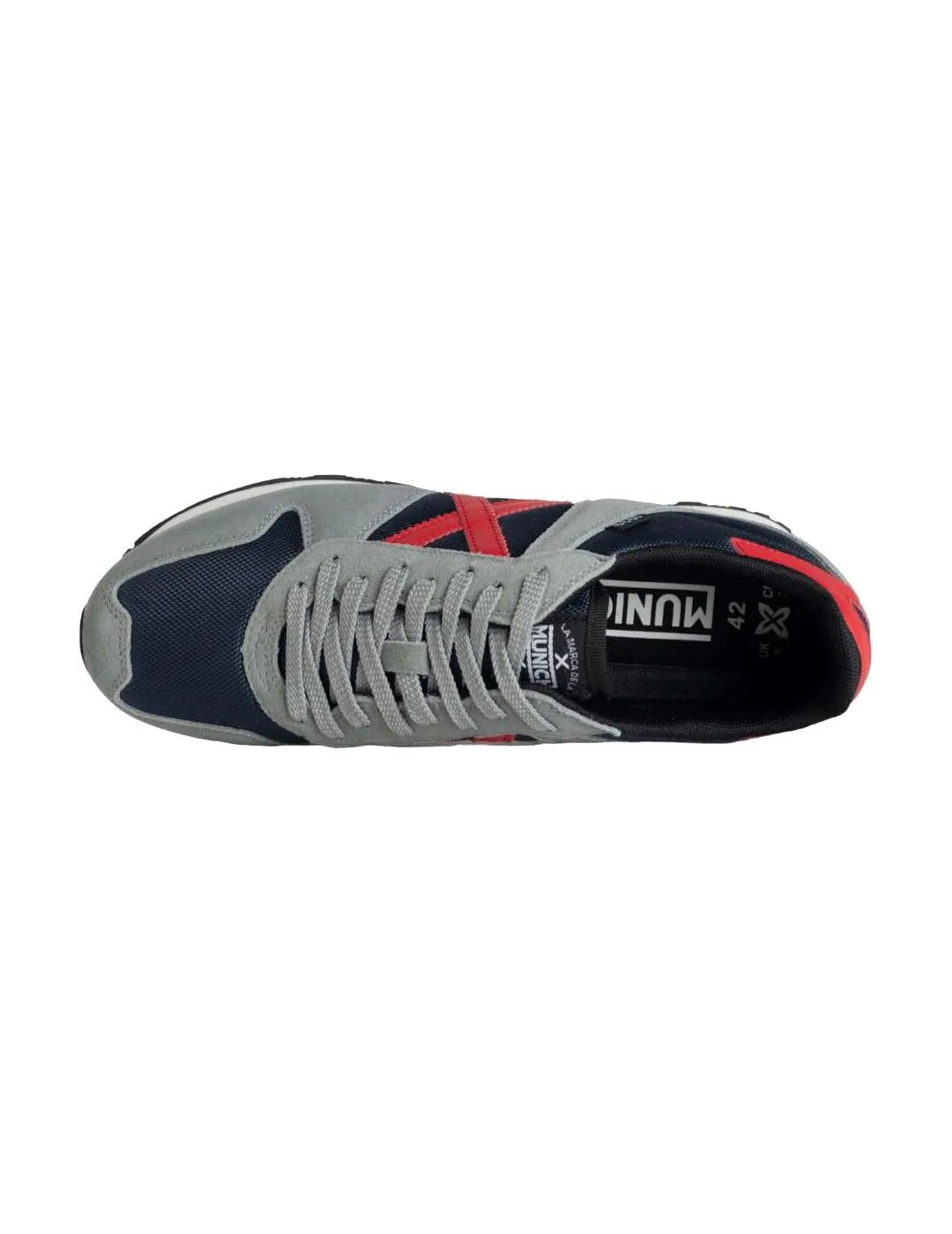 Zapatilla Hombre Munich Massana 523 Gris Azul Rojo