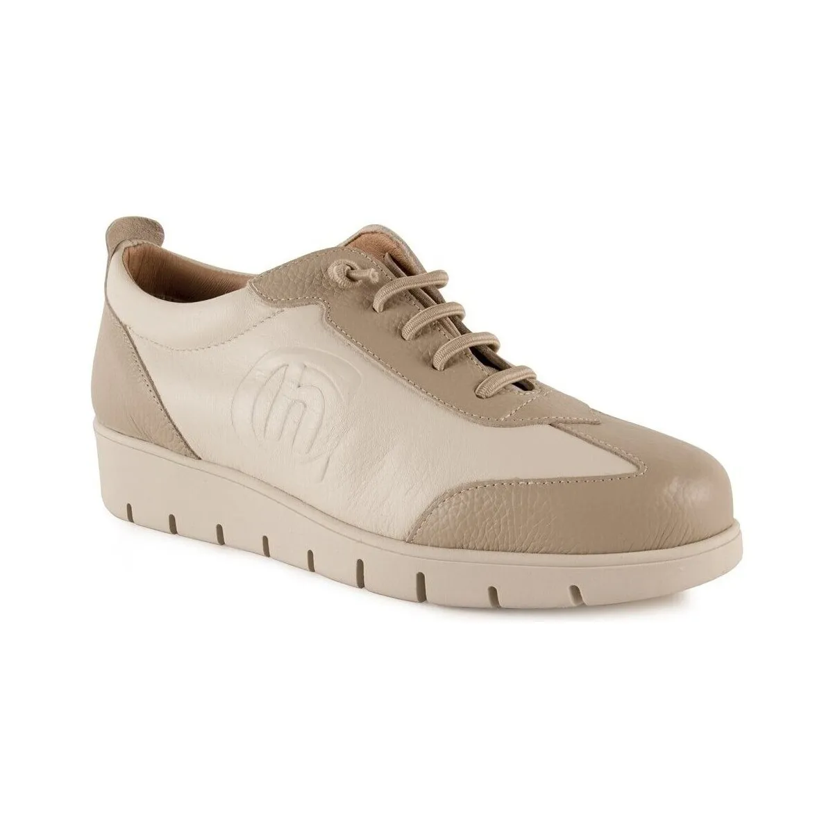 Zapatillas Casual de Piel beige by