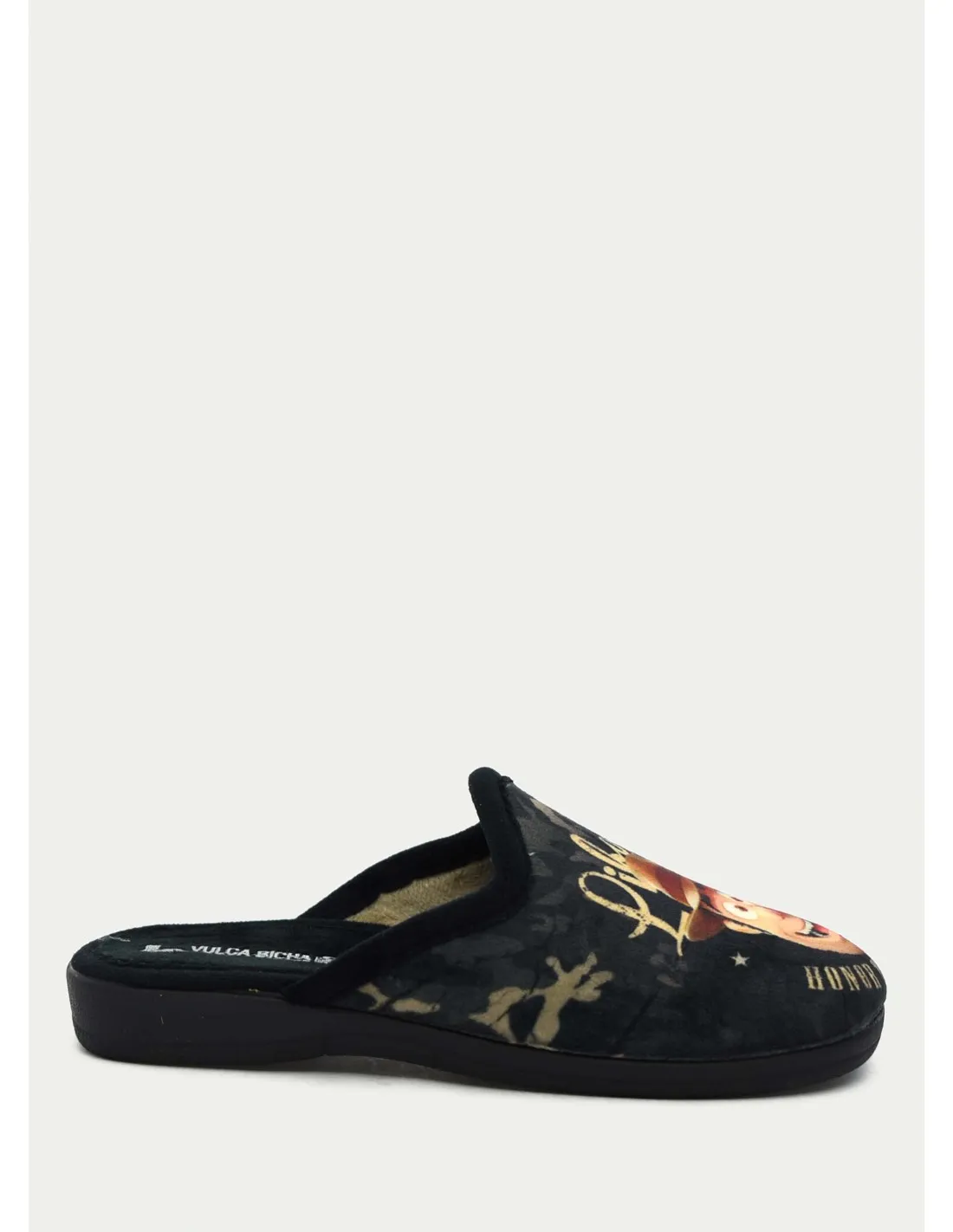 ZAPATILLAS DE CASA VULCABICHA 1921 NEGRO 
