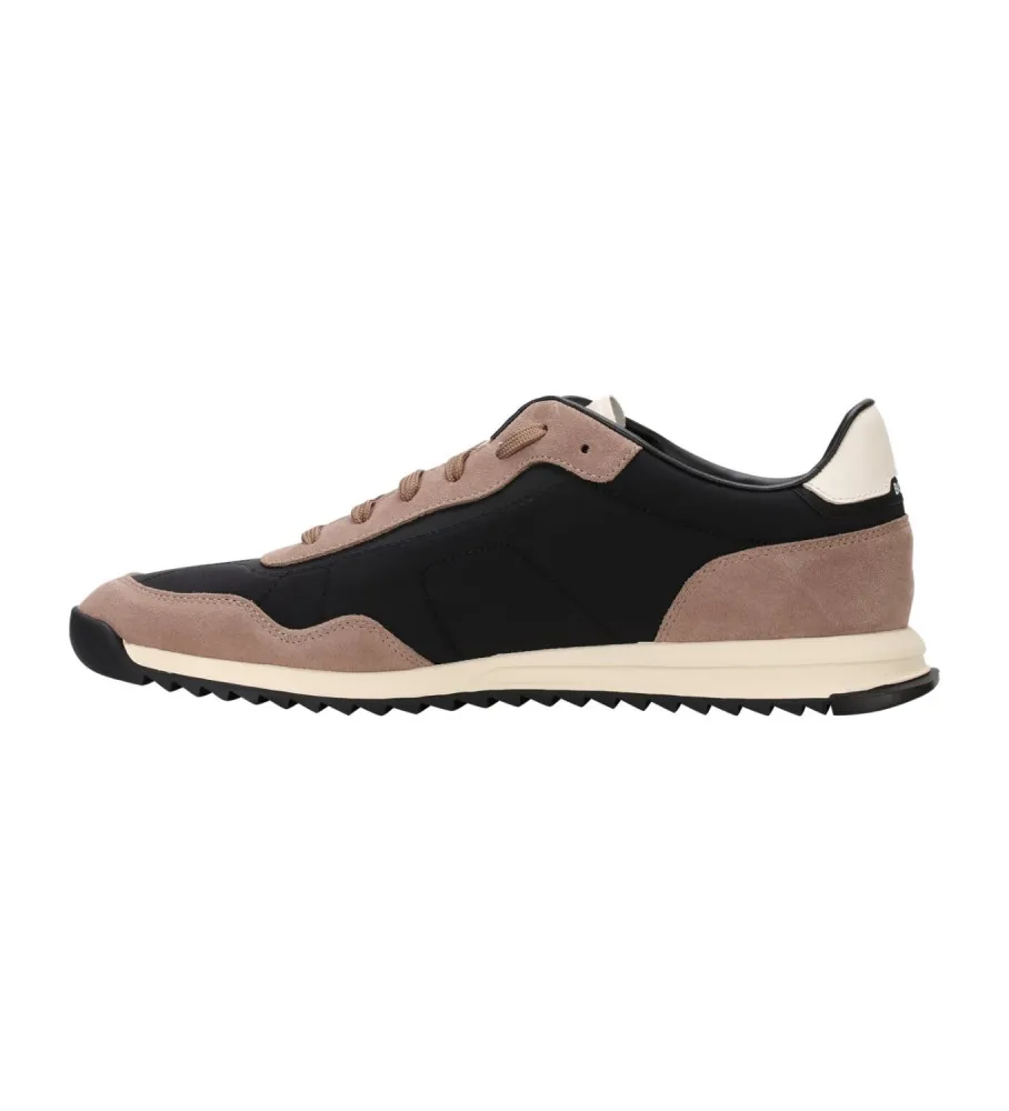 Zapatillas de caña baja beige, negro