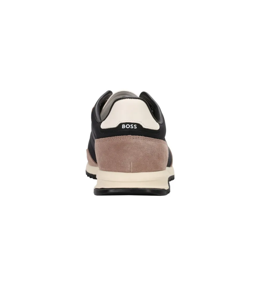 Zapatillas de caña baja beige, negro