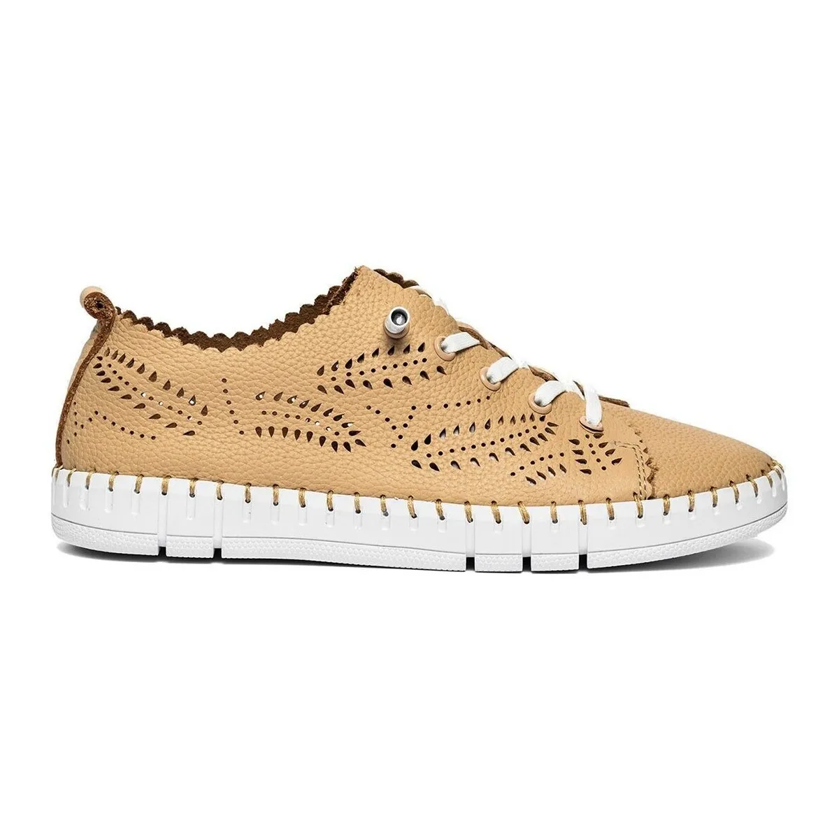 ZAPATILLAS DE CORDONES  CRETA 014 BEIGE