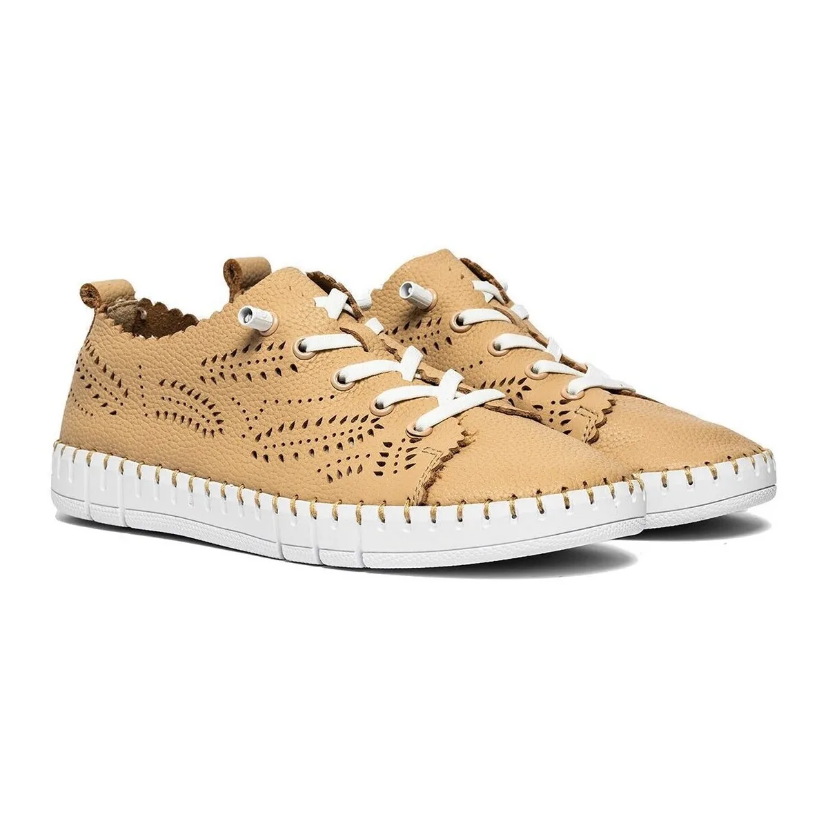 ZAPATILLAS DE CORDONES  CRETA 014 BEIGE
