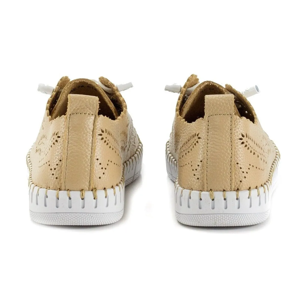ZAPATILLAS DE CORDONES  CRETA 014 BEIGE