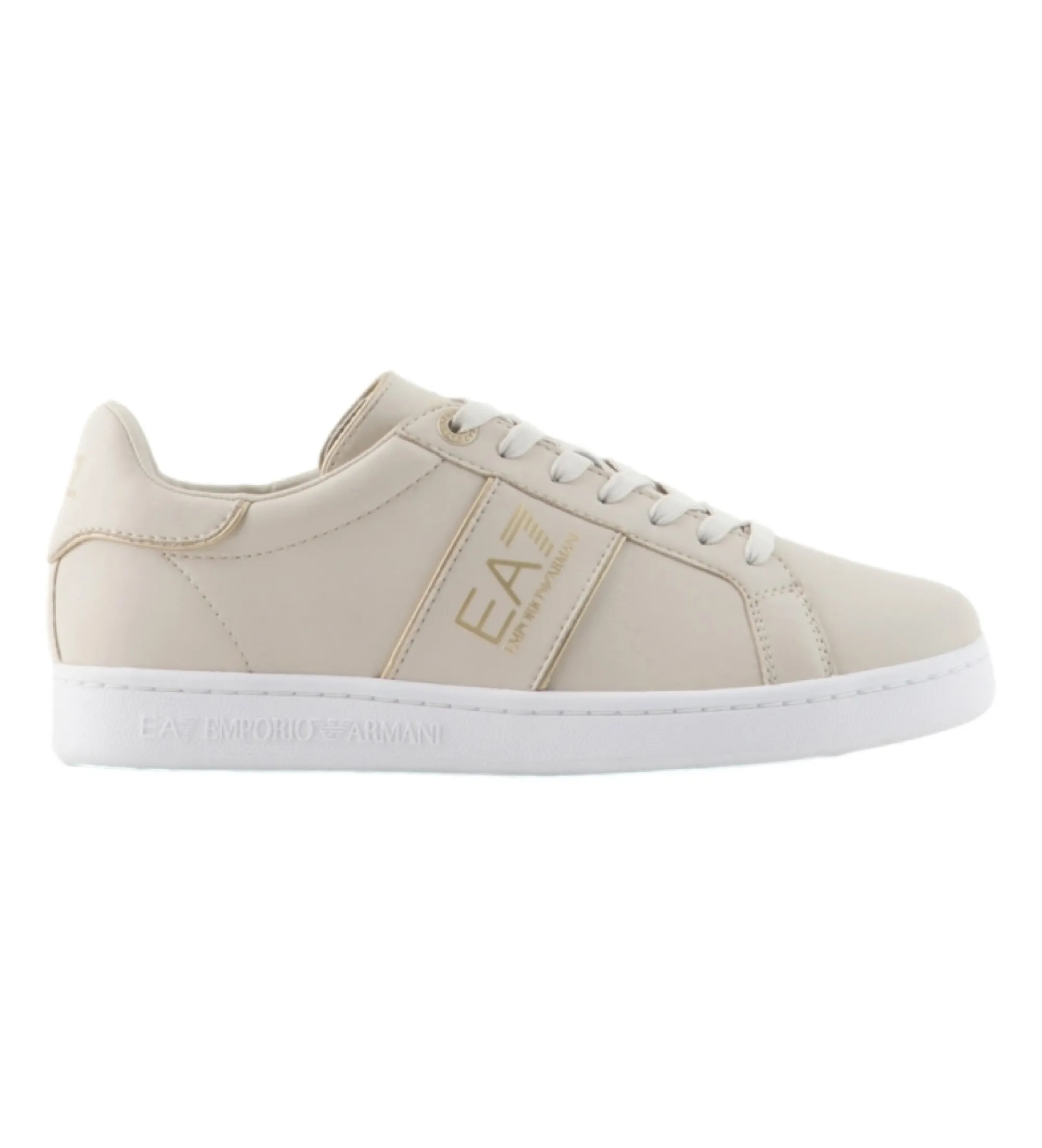 Zapatillas de Piel Classic Logo beige