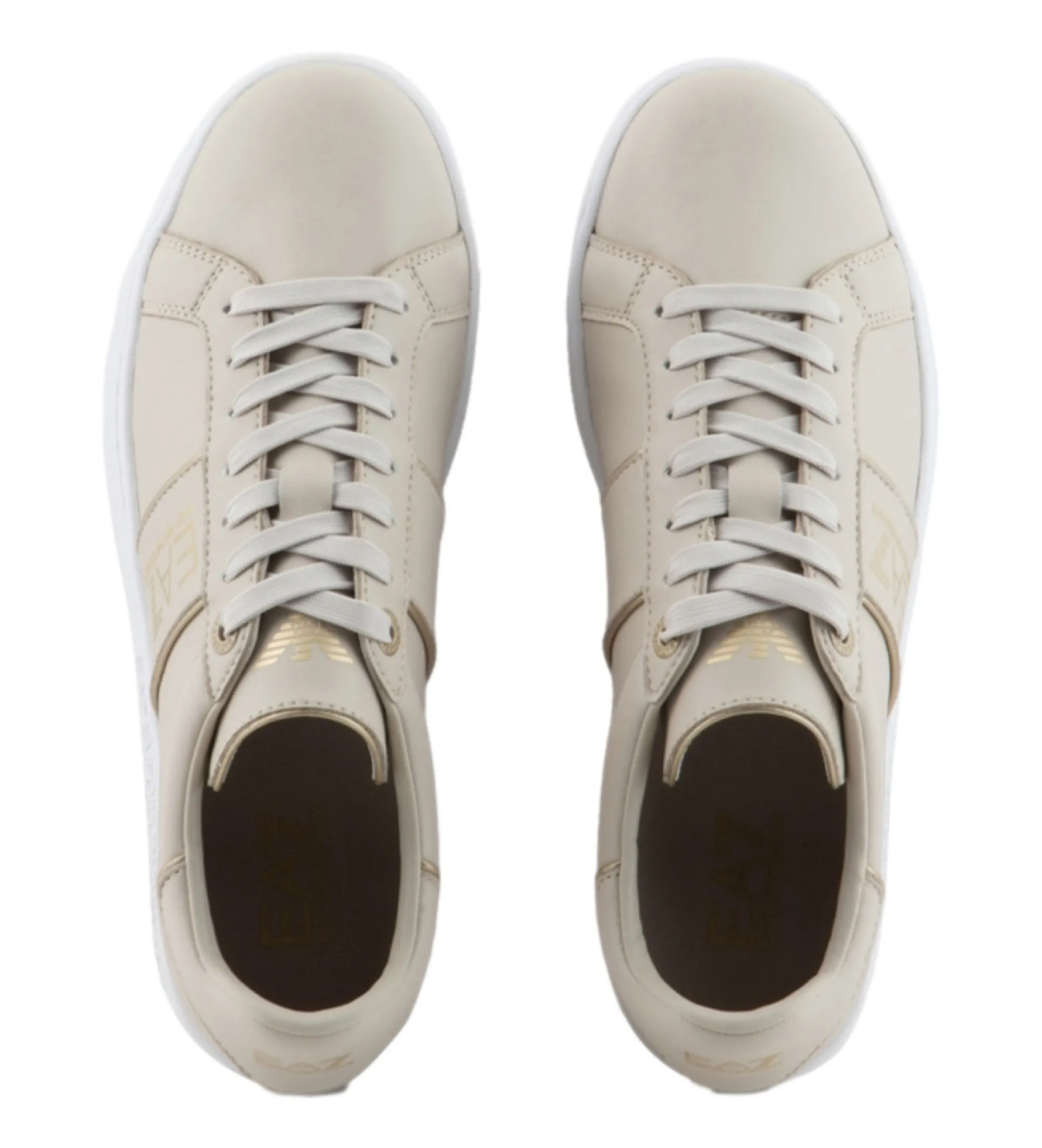 Zapatillas de Piel Classic Logo beige