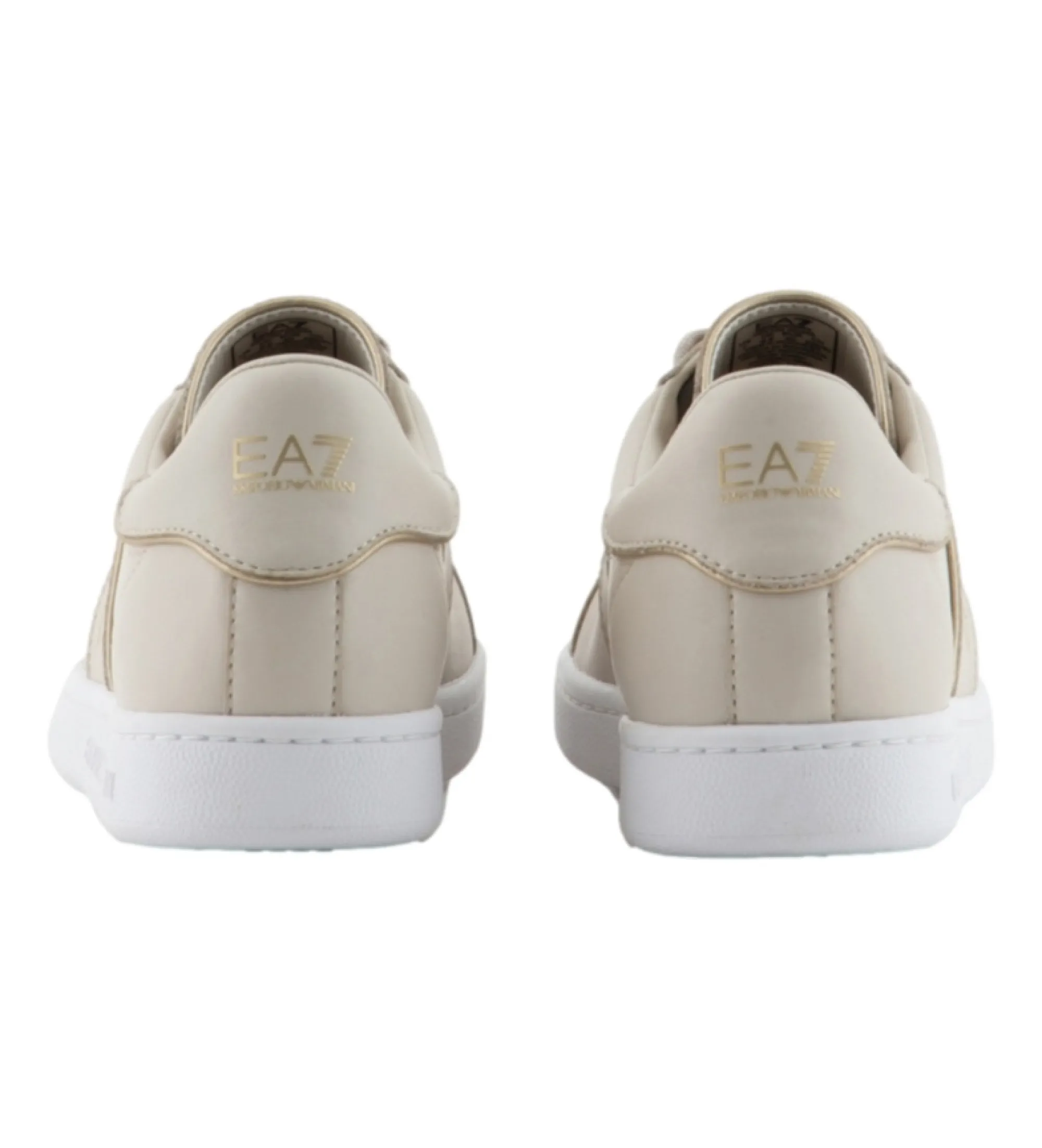 Zapatillas de Piel Classic Logo beige