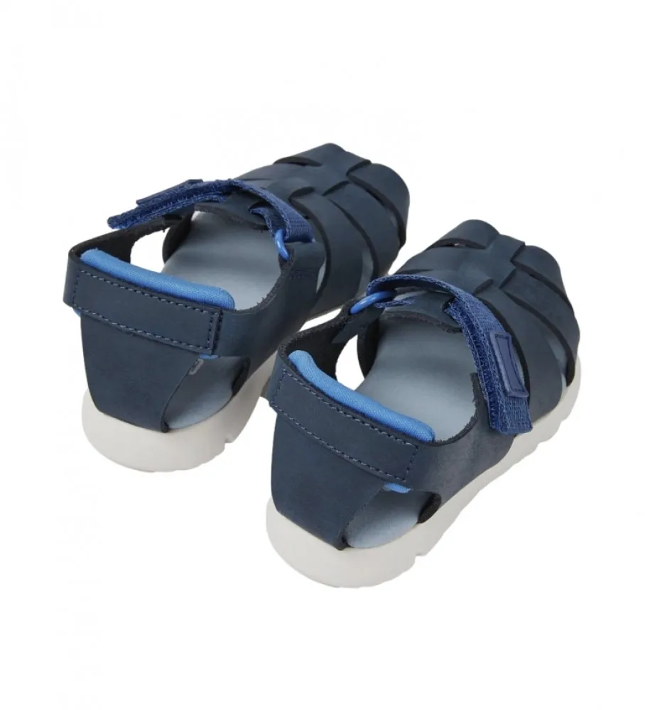 Zapatillas de piel Oruga azul
