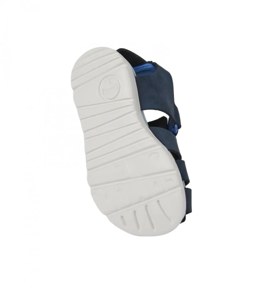 Zapatillas de piel Oruga azul