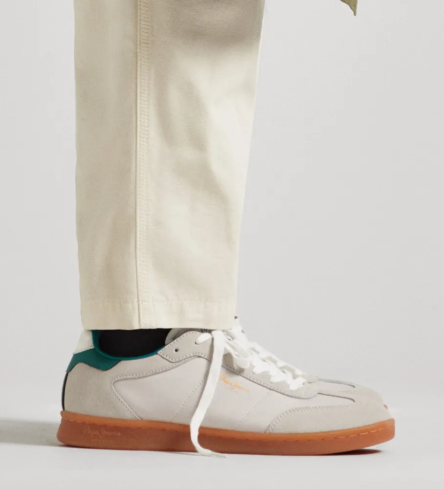 Zapatillas de Piel Player Combi beige