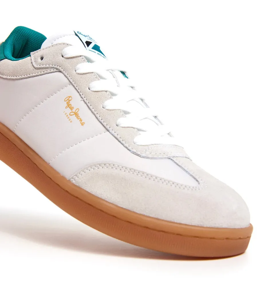 Zapatillas de Piel Player Combi beige