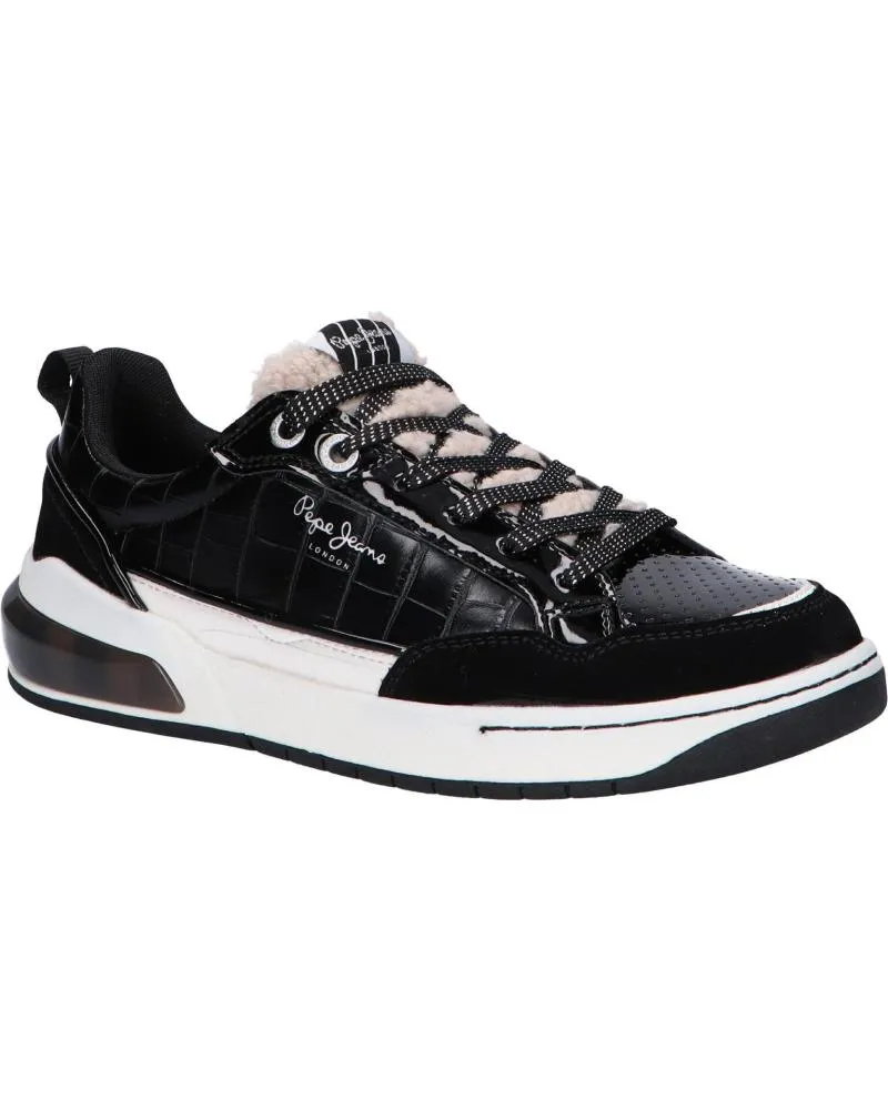 Zapatillas deporte de Mujer PEPE JEANS PLS31248 MARBLE CROCO 999 BLACK