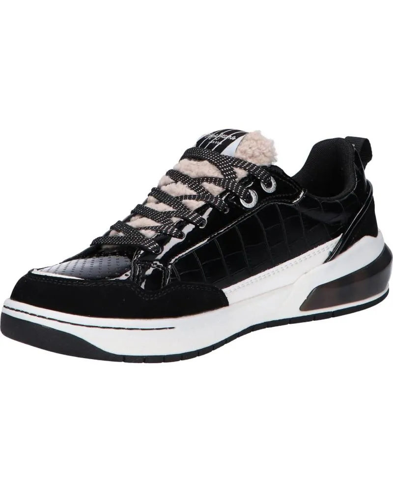 Zapatillas deporte de Mujer PEPE JEANS PLS31248 MARBLE CROCO 999 BLACK
