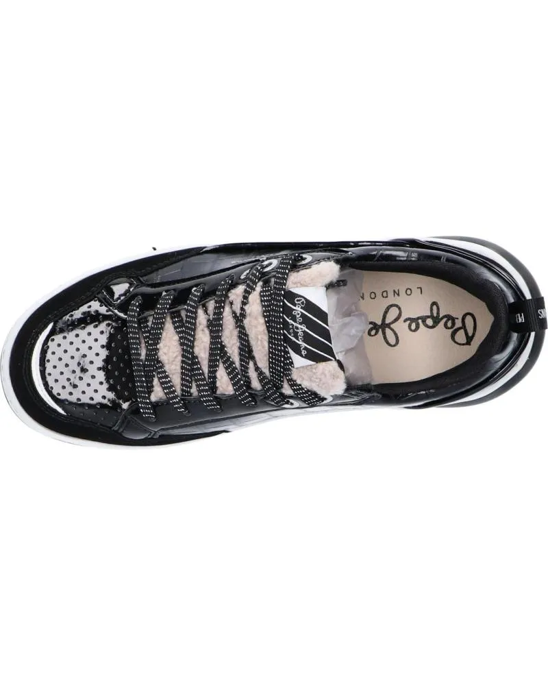 Zapatillas deporte de Mujer PEPE JEANS PLS31248 MARBLE CROCO 999 BLACK