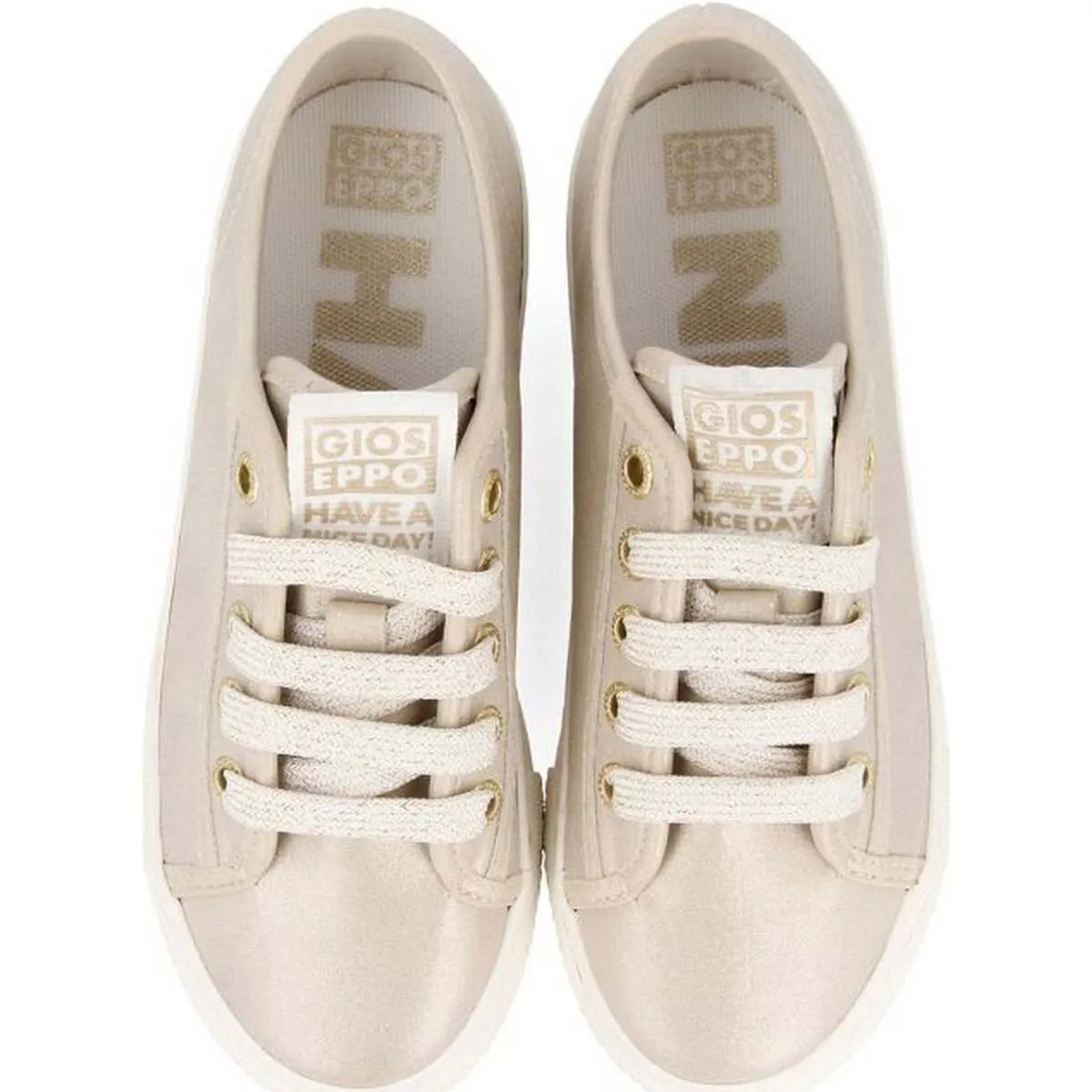 ZAPATILLAS DOBLE SUELA BEIGE NIÑA  58044