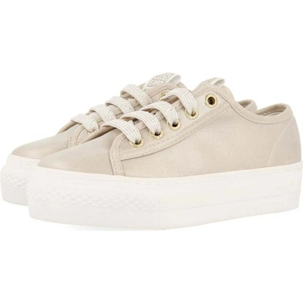 ZAPATILLAS DOBLE SUELA BEIGE NIÑA  58044