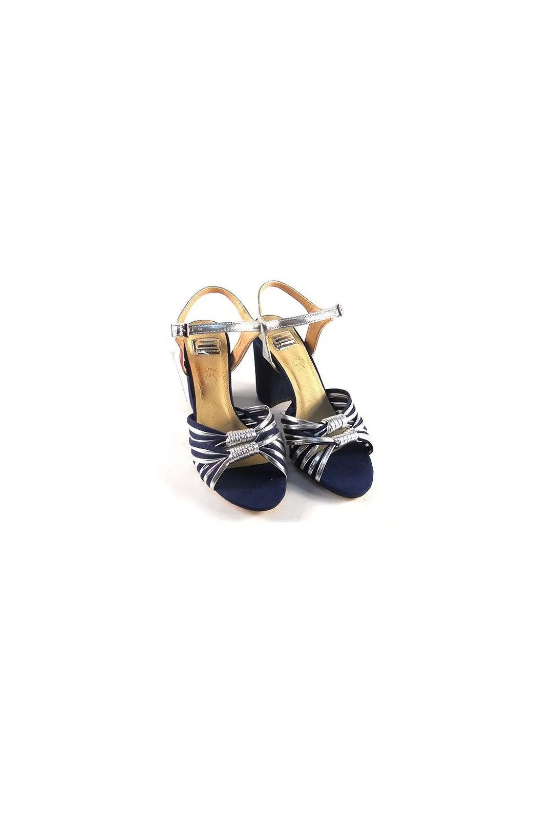 ZAPATO TACON ANTE AZUL MARINO