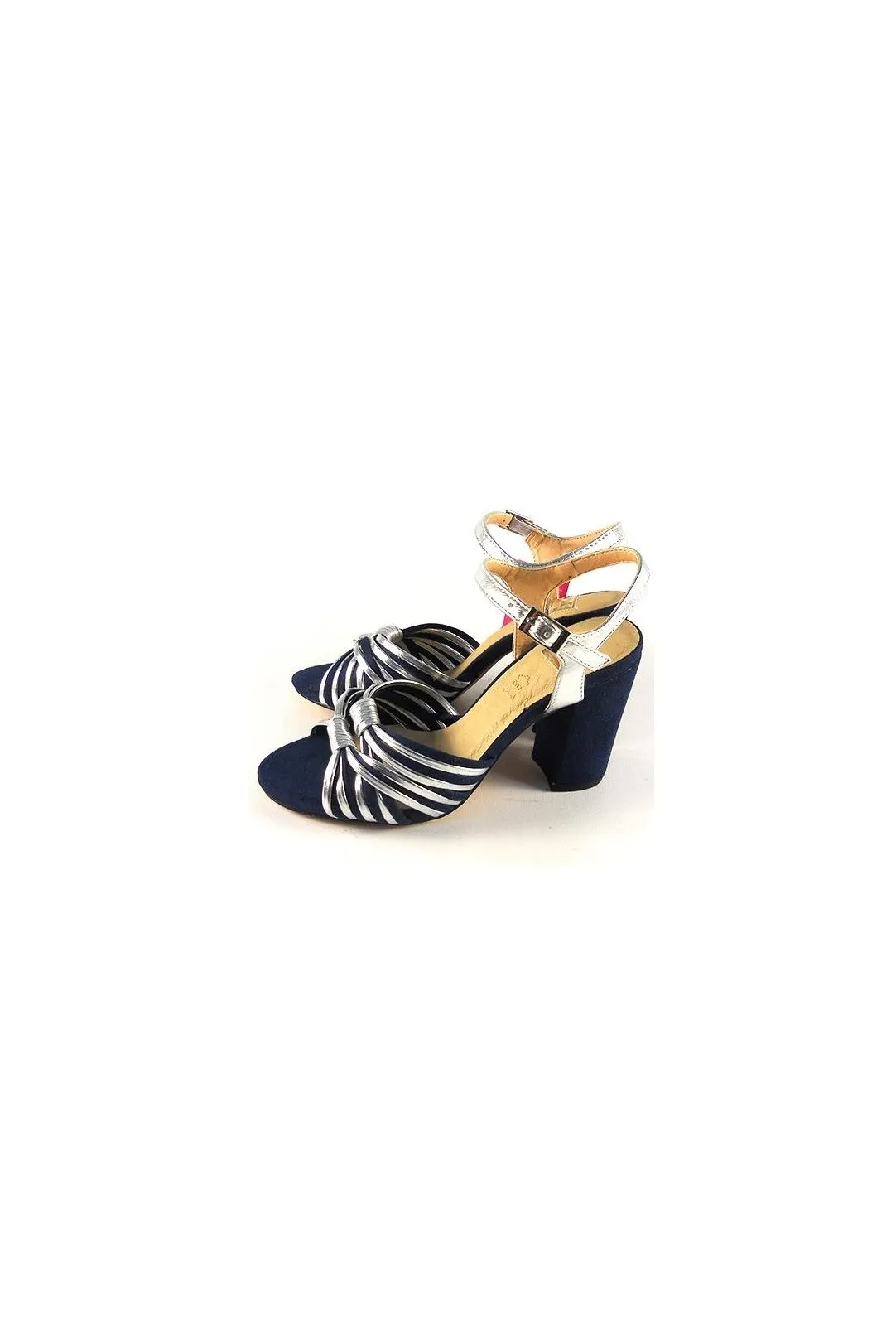 ZAPATO TACON ANTE AZUL MARINO