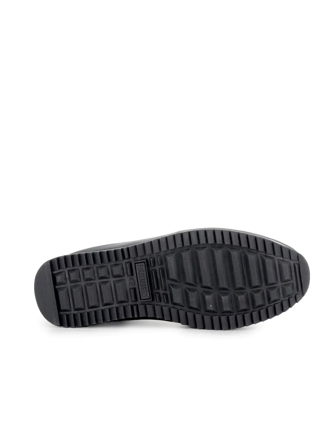Zapatos piel troquelada de cordones elásticos azul Pikolinos