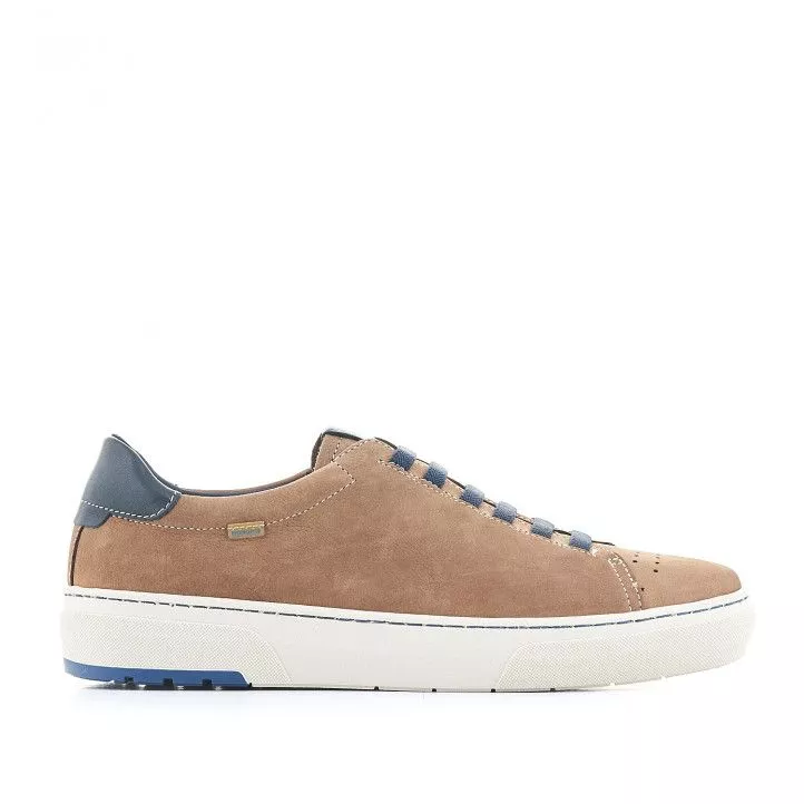 Zapatos sport Baerchi marrones con cordones en azul