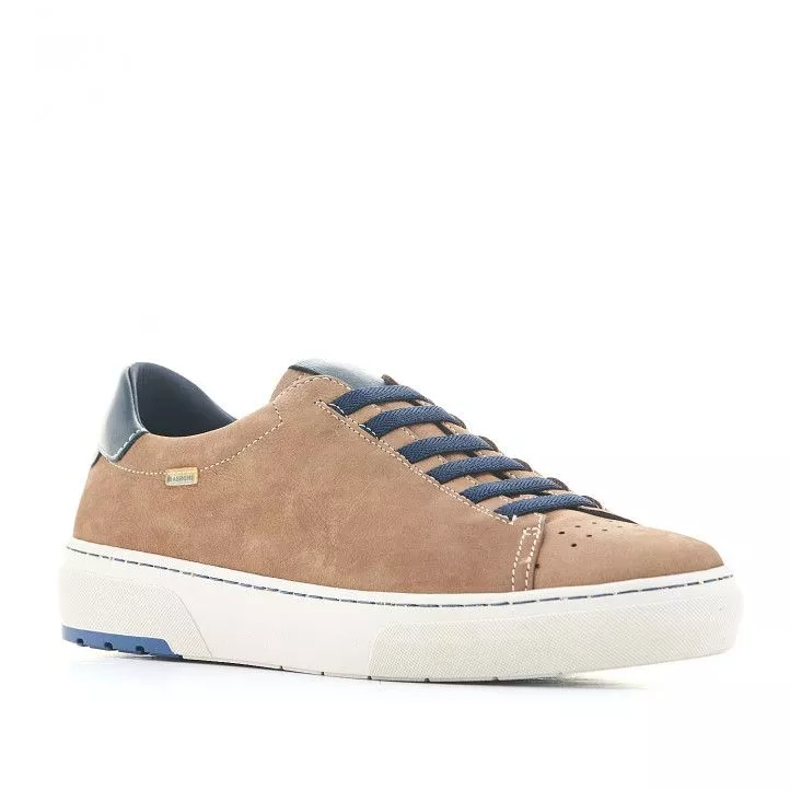 Zapatos sport Baerchi marrones con cordones en azul