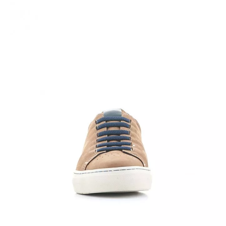 Zapatos sport Baerchi marrones con cordones en azul