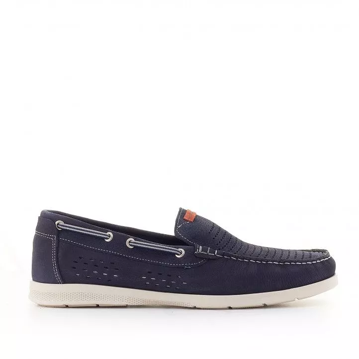 Zapatos sport Lobo catania de piel azul perforada
