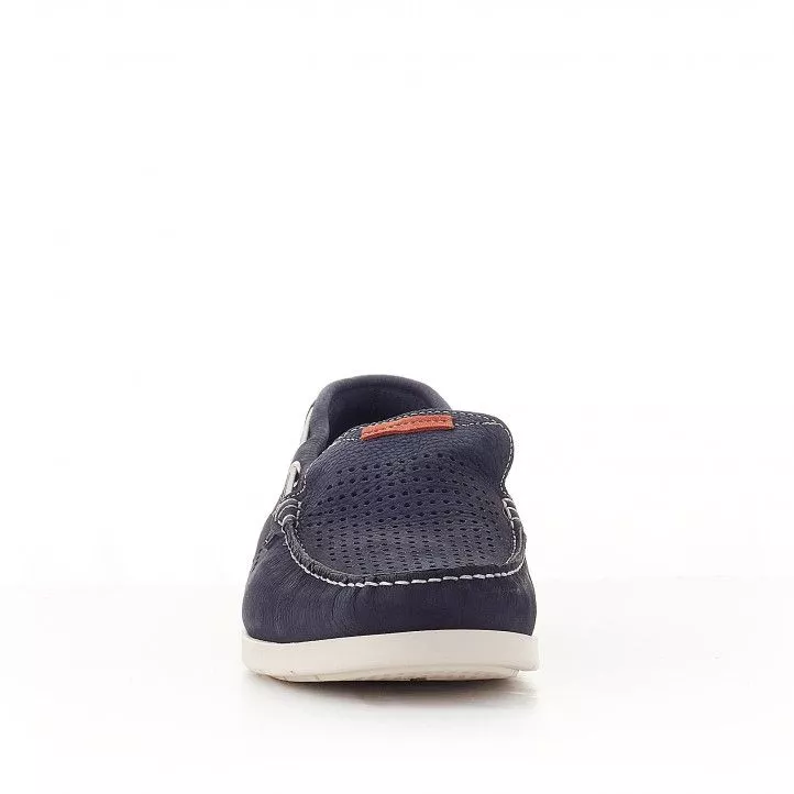 Zapatos sport Lobo catania de piel azul perforada