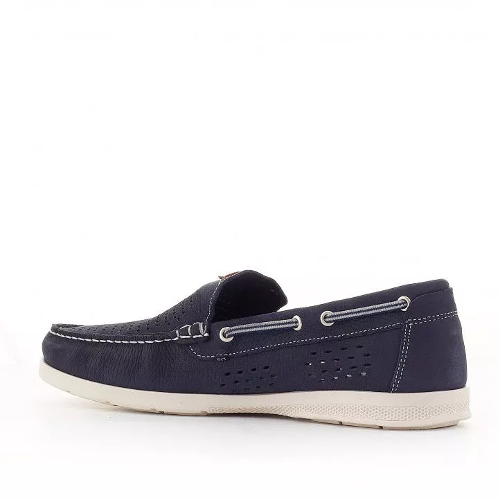 Zapatos sport Lobo catania de piel azul perforada