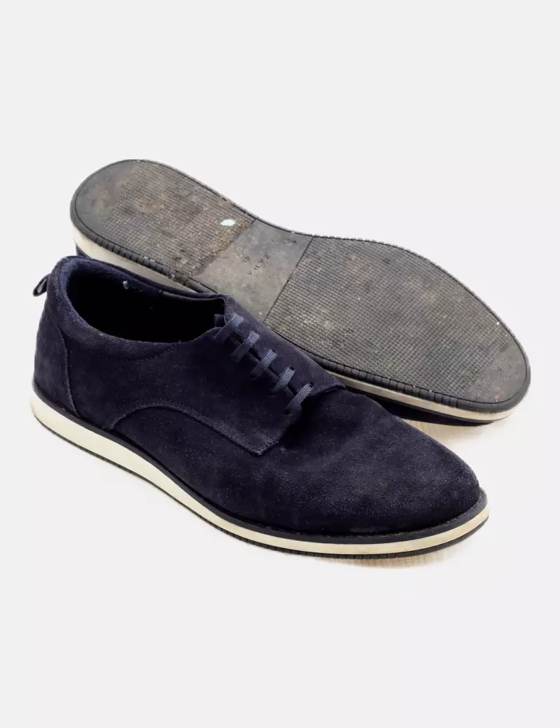 Zara Zapato casual azul marino