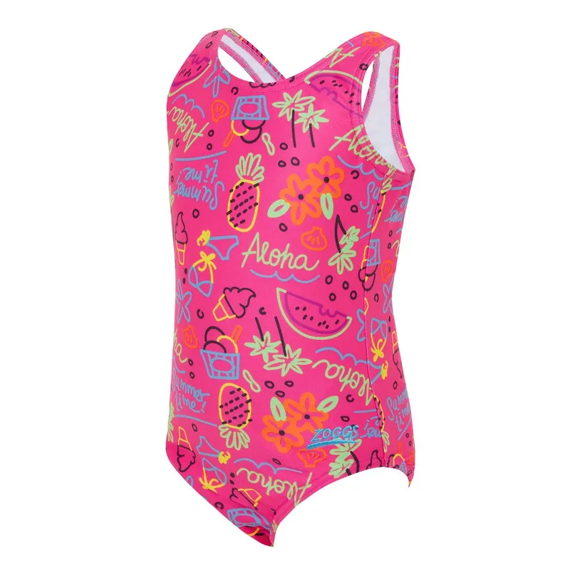 Zoggs Bañador Scoopback Tots Niñas Aloha print